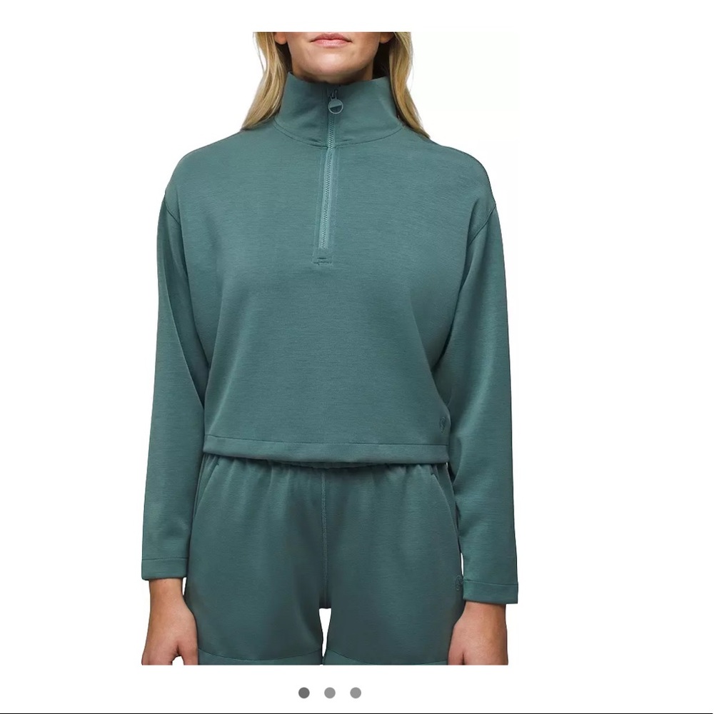 PrAna Cropped Quarter Zip Pullover